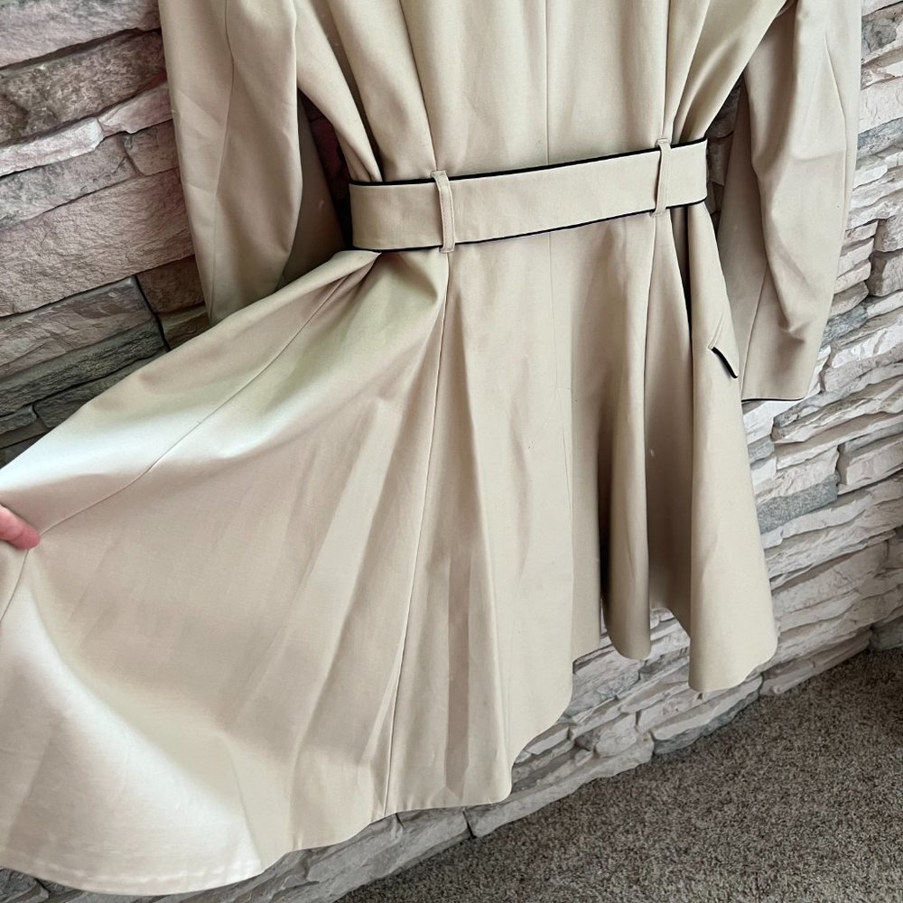 NWT New Ted Baker Gilliy Double Breasted Trench Coat Taupe Size 3